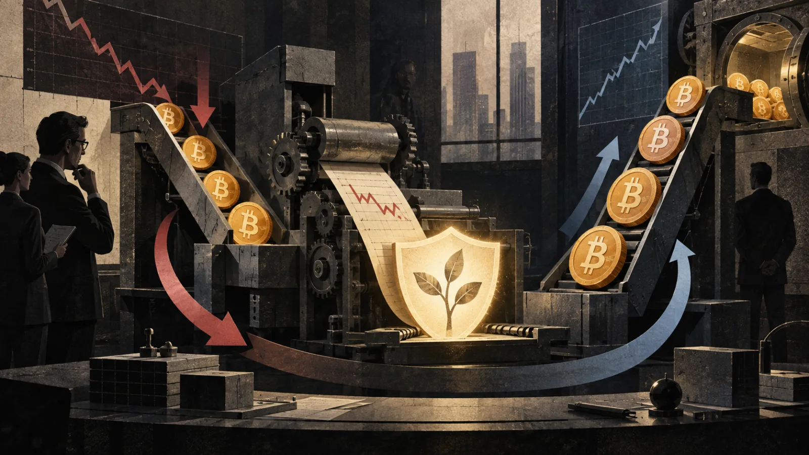 Bitcoin moves through a sell-low, buy-high loop that produces a tax shield.