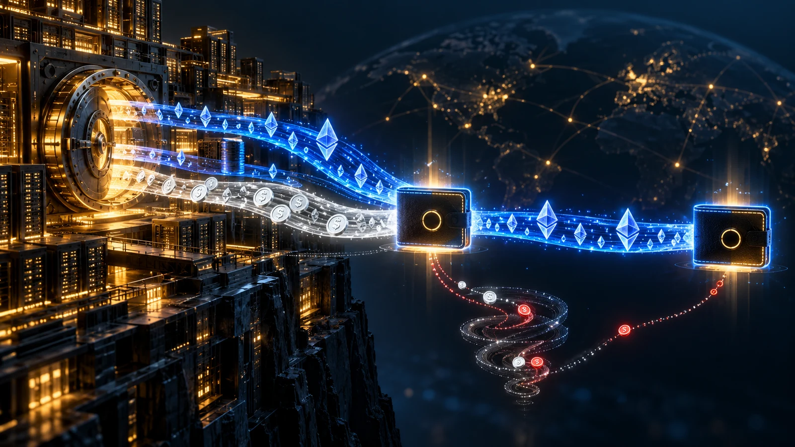 A secured Binance-branded exchange vault under an active incident-response alert.